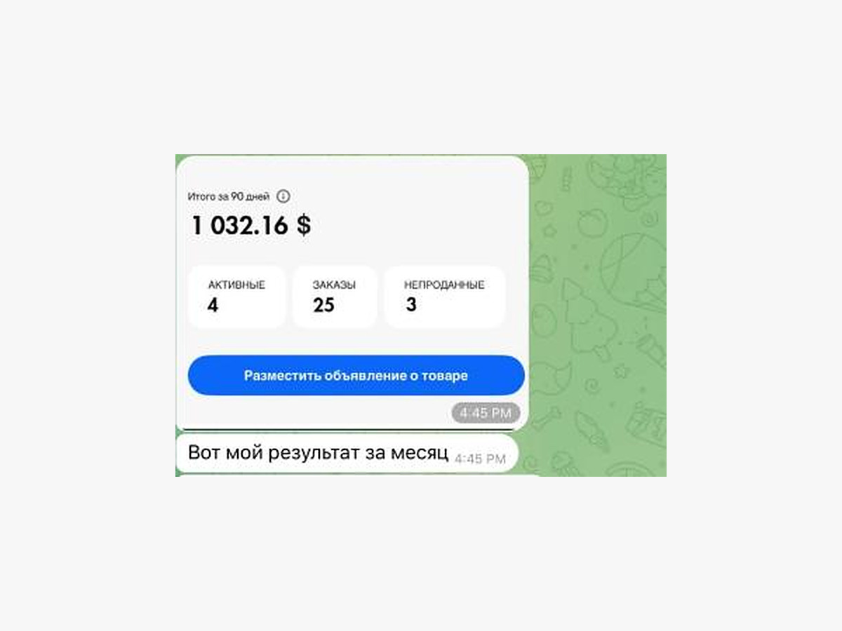 Результаты продаж на eBay